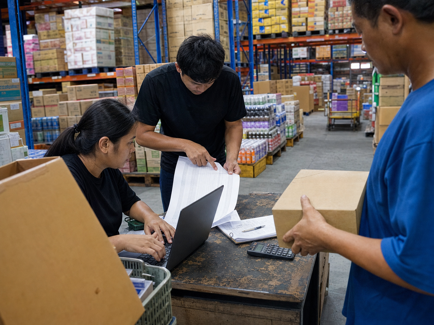 FMCG distributor reconciling large product lists, customer prices and store orders in spreadsheets
